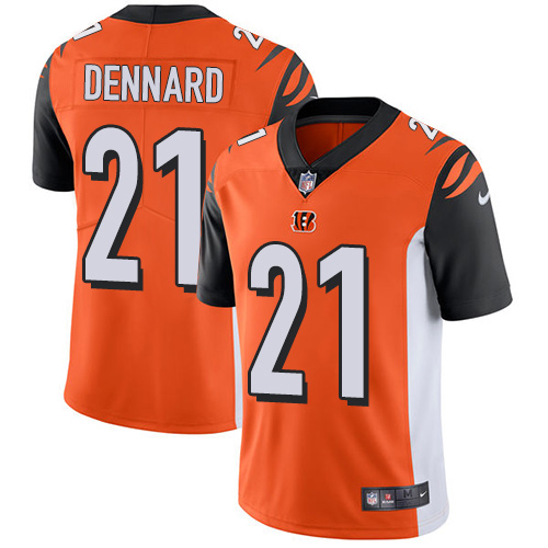 2019 men Cincinnati Bengals #21 Dennard orange Nike Vapor Untouchable Limited NFL Jersey->cincinnati bengals->NFL Jersey